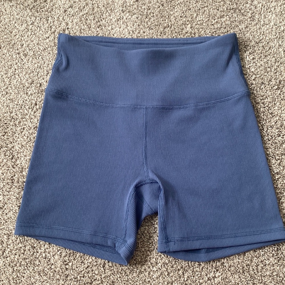 Ribbed biker short